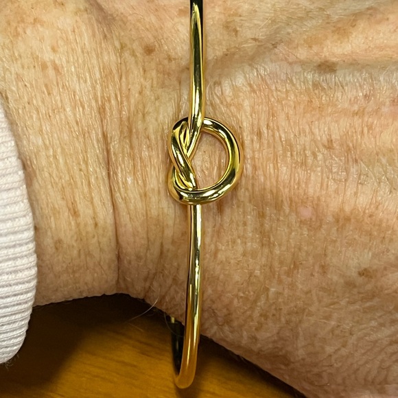 Initial “H” Knot Bangle Bracelet - Picture 2 of 5